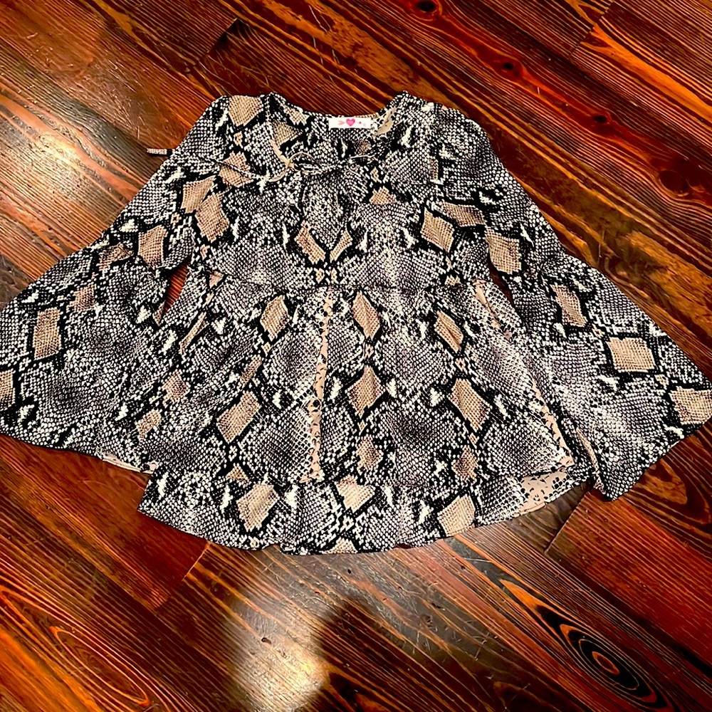 Buddy Love Baby Doll style animal print top